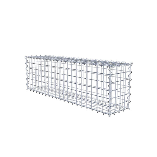 Juego de 2 gaviones de 100 cm x 30 cm x 20 cm (largo x alto x fondo), malla de 5 x 5 cm, en espiral
