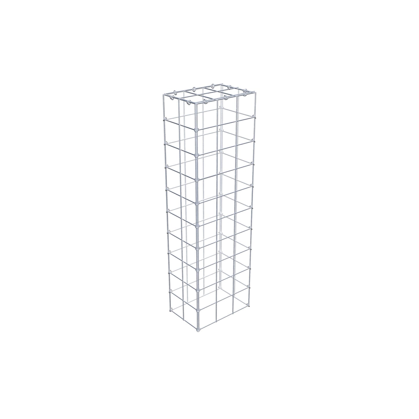 Typ 3 påbyggnadsgabion 100 cm x 20 cm x 30 cm (L x H x D), maskstorlek 10 cm x 10 cm, C-ring