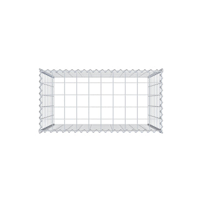 Gabion rapporté type 3 100 cm x 90 cm x 50 cm (L x H x P), mailles 10 cm x 10 cm, spirale