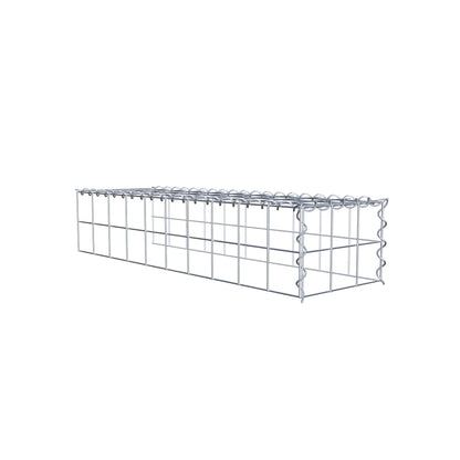 Gabion rapporté type 4 100 cm x 20 cm x 30 cm (L x H x P), mailles 10 cm x 10 cm, spirale