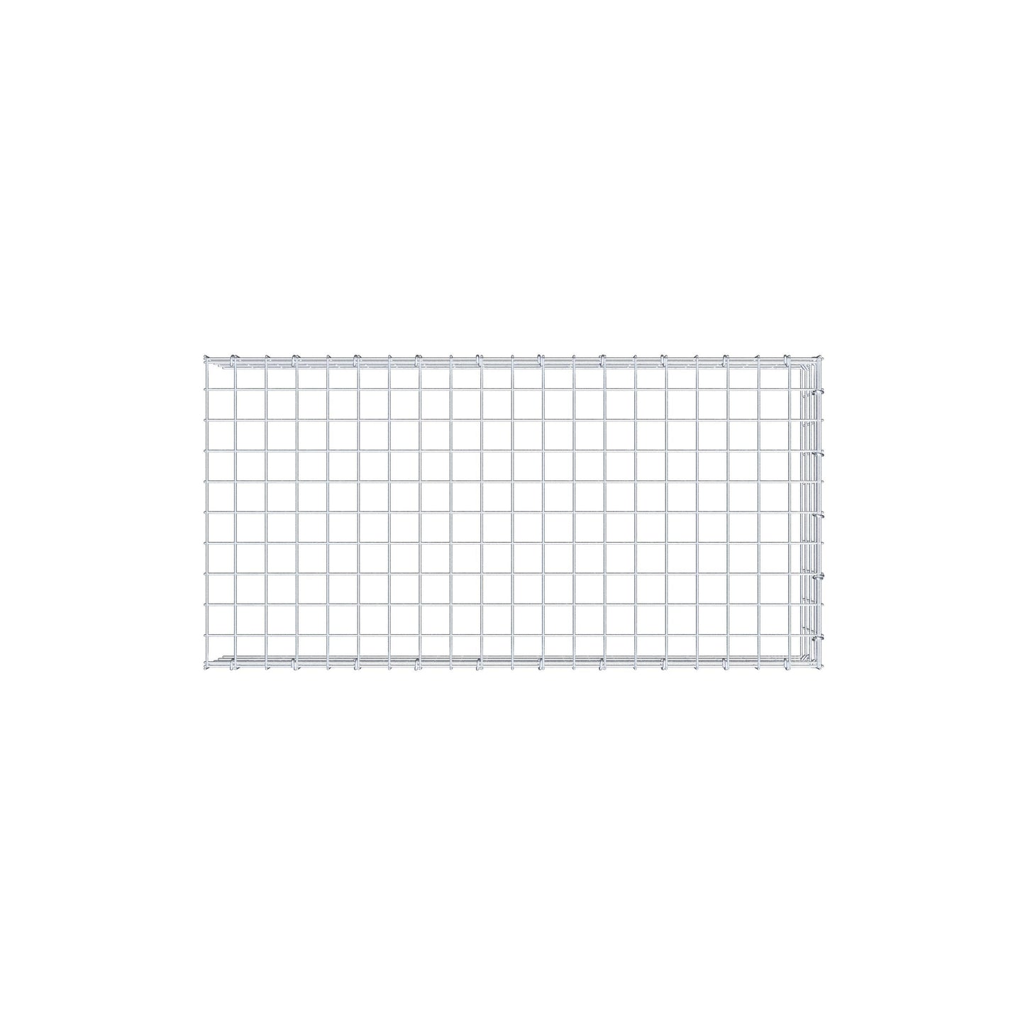 Fourche rapportée type 4 100 cm x 20 cm x 50 cm (L x H x P), mailles 5 cm x 5 cm, anneau C