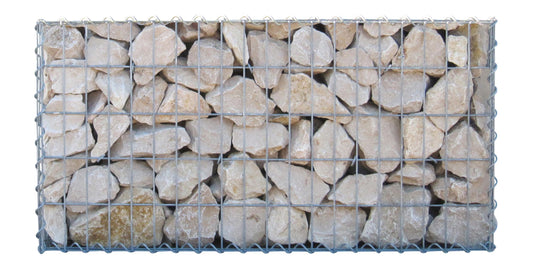 Juego de 2 gaviones de 100 cm x 40 cm x 20 cm (largo x alto x fondo), malla de 5 x 10 cm, en espiral