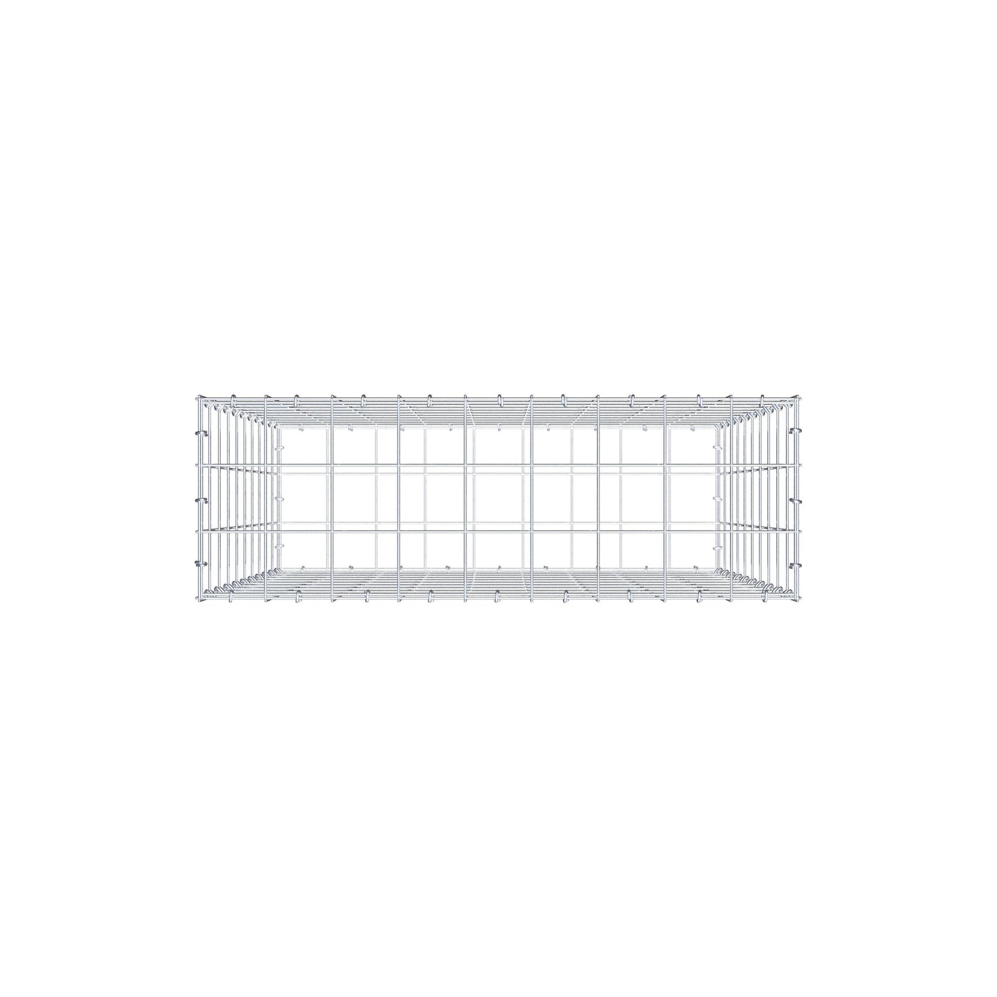 Gabion 100 cm x 90 cm x 30 cm (L x H x D), maskestørrelse 10 cm x 10 cm, C-ring