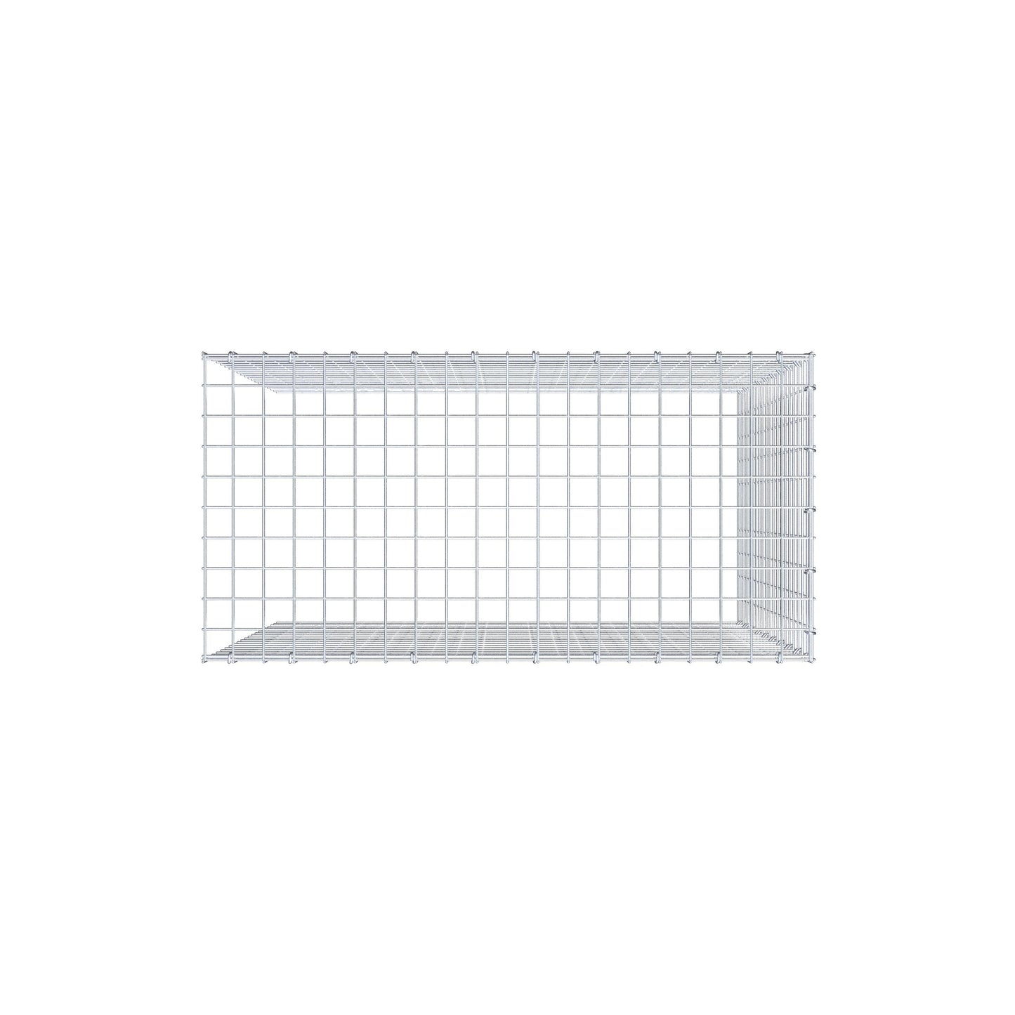 Fourche rapportée type 4 100 cm x 100 cm x 50 cm (L x H x P), mailles 5 cm x 5 cm, anneau C