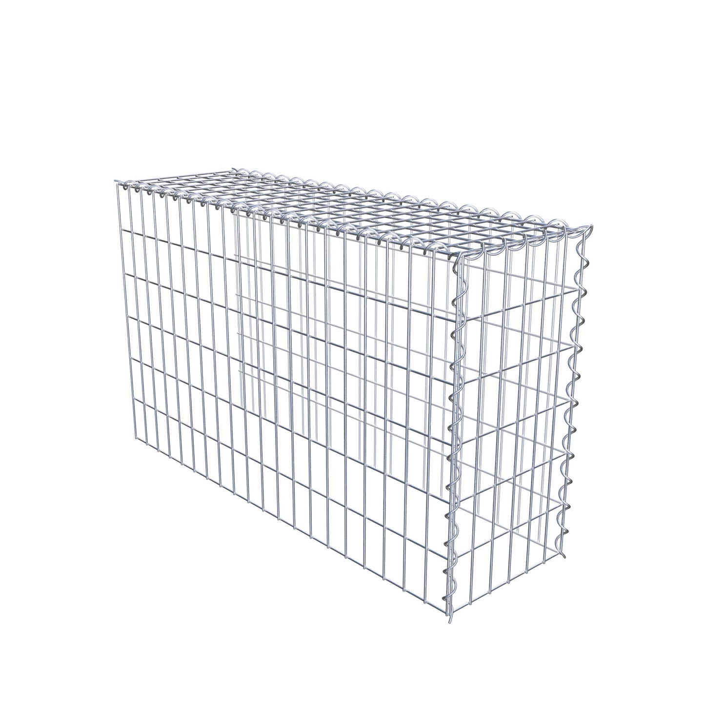Opvokset gabion type 4 100 cm x 60 cm x 30 cm (L x H x D), maskestørrelse 5 cm x 10 cm, spiral