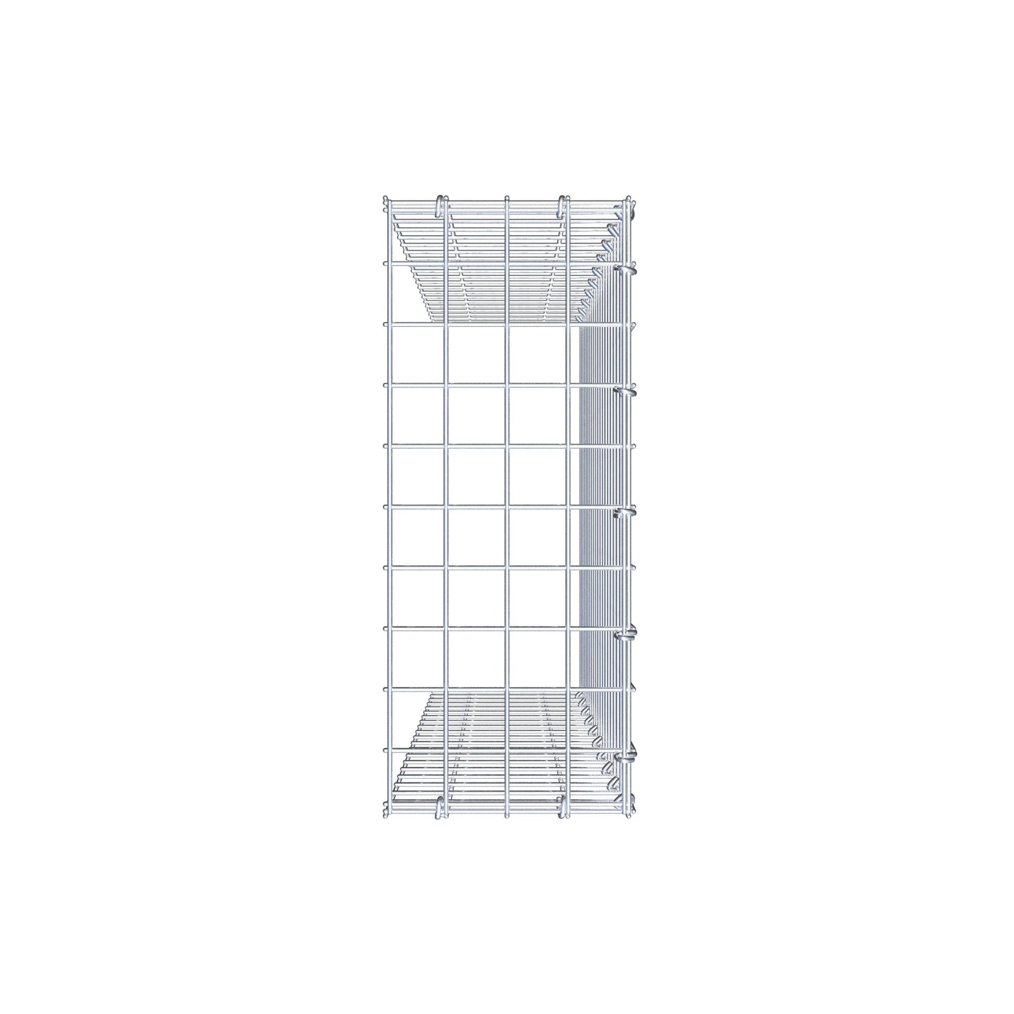 Fourche rapportée type 4 100 cm x 20 cm x 50 cm (L x H x P), mailles 5 cm x 5 cm, anneau C