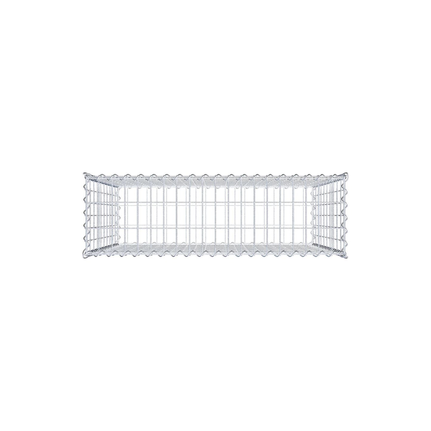 Gabião 100 cm x 100 cm x 30 cm (C x A x P), malhagem 5 cm x 10 cm, espiral
