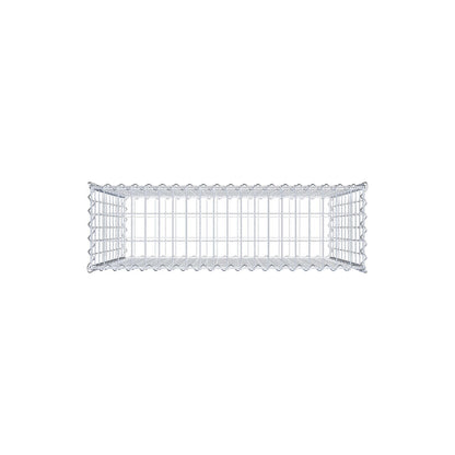 Gabião 100 cm x 100 cm x 30 cm (C x A x P), malhagem 5 cm x 10 cm, espiral
