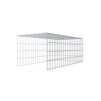 Monteret gabion type 4 100 cm x 40 cm x 50 cm (L x H x D), maskestørrelse 5 cm x 10 cm, C-ring