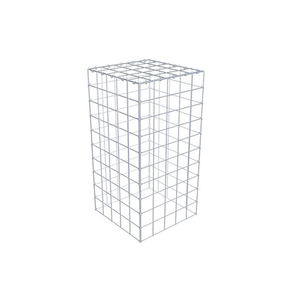 Monteret gabion type 3 100 cm x 50 cm x 50 cm (L x H x D), maskestørrelse 10 cm x 10 cm, C-ring