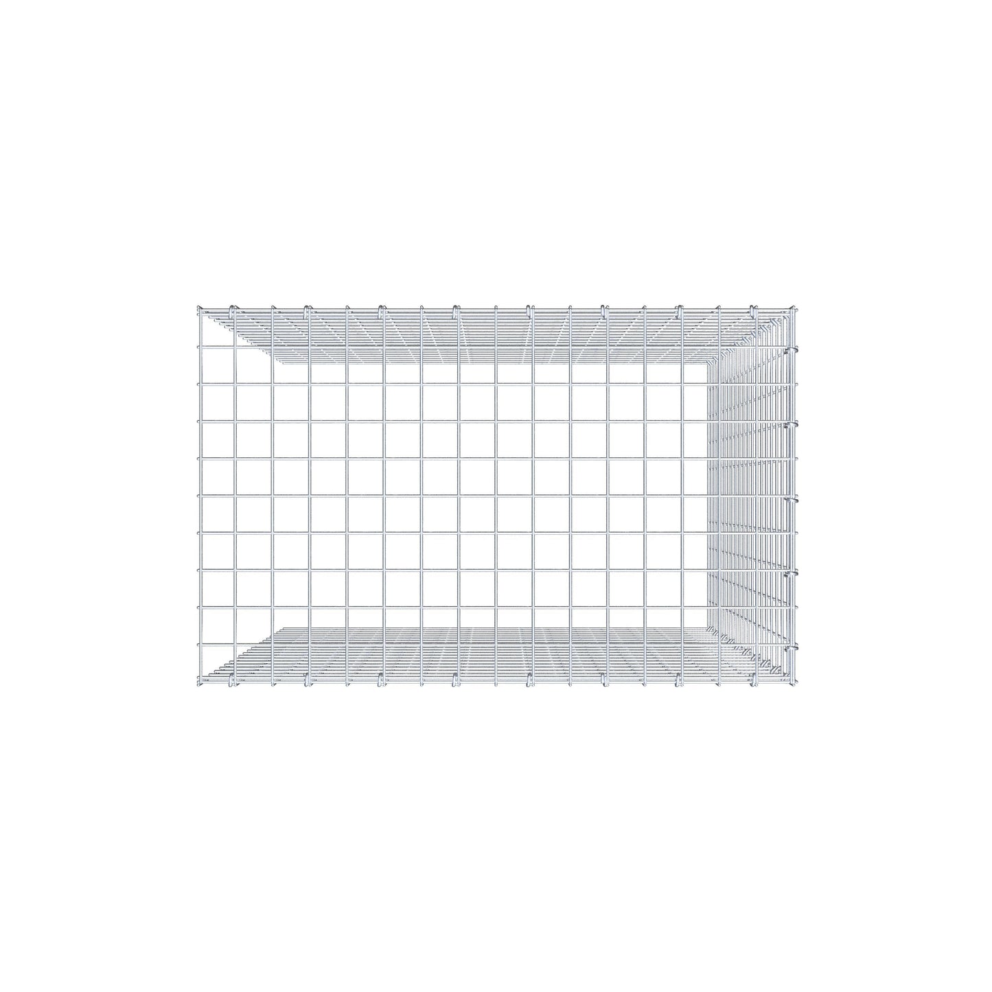 Fourche rapportée type 4 100 cm x 80 cm x 50 cm (L x H x P), mailles 5 cm x 5 cm, anneau C