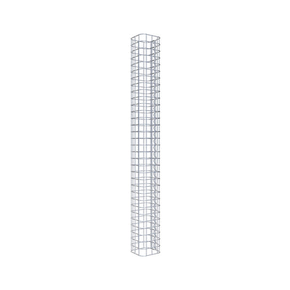 Schanskorfzuil vierkant 17 cm x 17 cm, 160 cm hoog, MW 5 cm x 5 cm