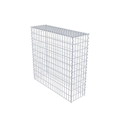 Gabion rapporté type 3 100 cm x 100 cm x 30 cm (L x H x P), mailles 5 cm x 10 cm, spirale