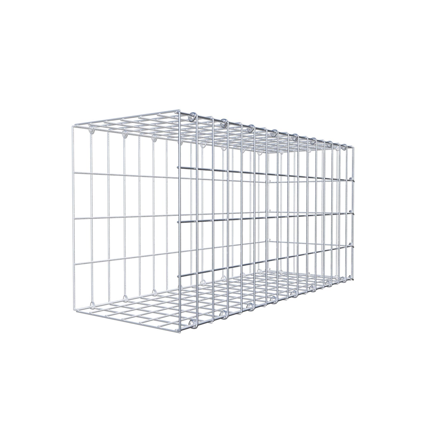 Monteret gabion type 2 80 cm x 40 cm x 30 cm, maskestørrelse 5 cm x 10 cm, C-ring