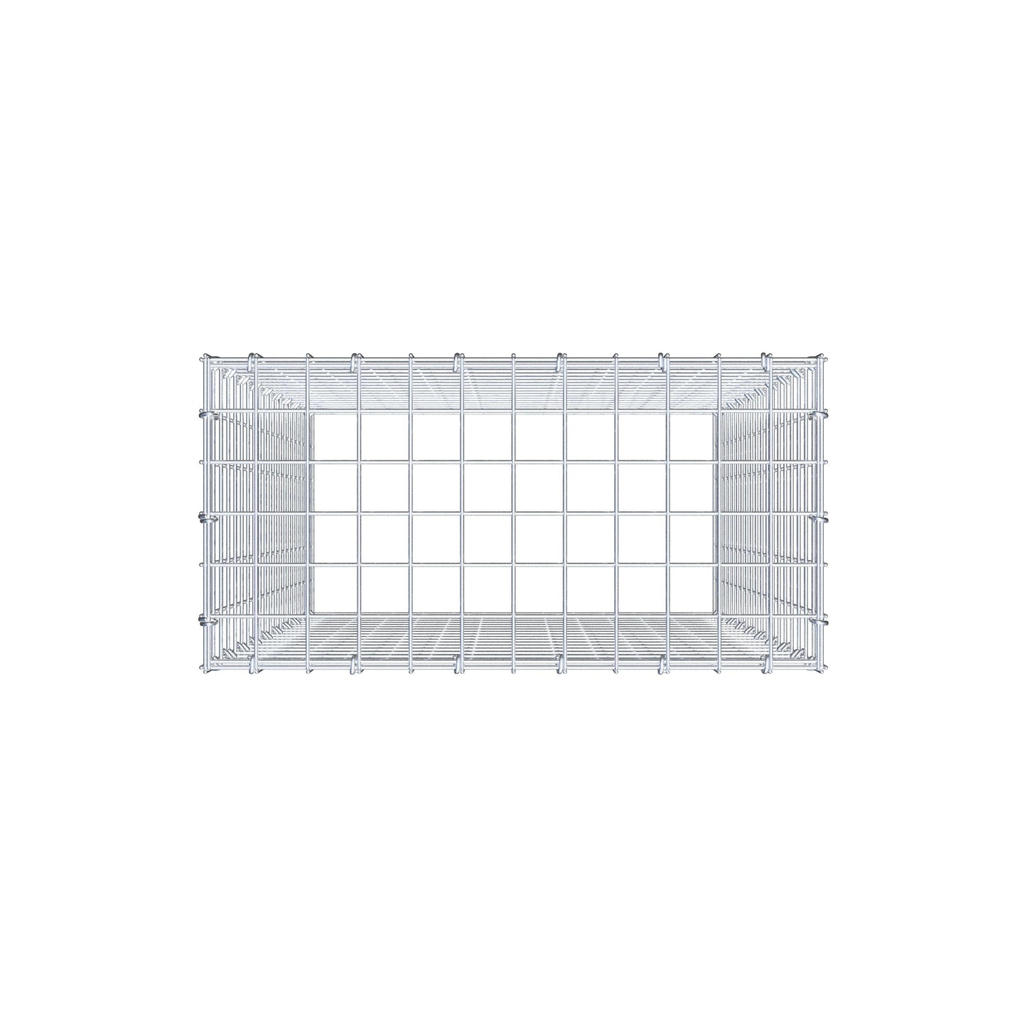 Fourche rapportée type 3 100 cm x 60 cm x 30 cm (L x H x P), maille 5 cm x 5 cm, anneau en C
