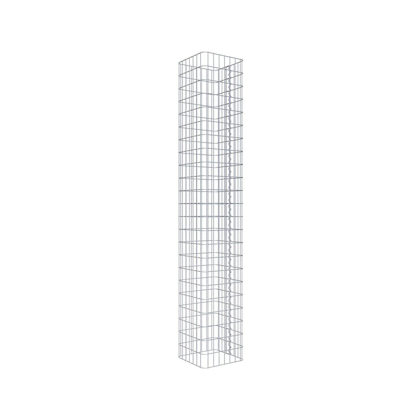 Schanskorf kolom hoekig 37 cm x 37 cm, 230 cm hoog, MW 5 cm x 10 cm
