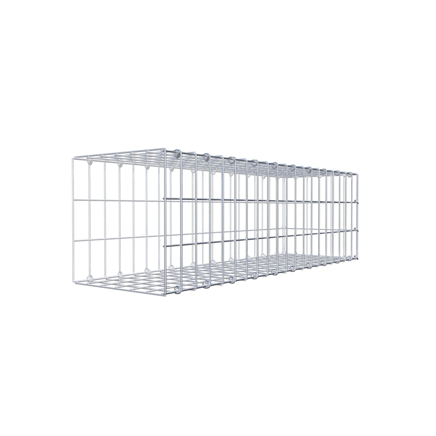 Monteret gabion type 2 100 cm x 30 cm x 30 cm, maskestørrelse 5 cm x 10 cm, C-ring