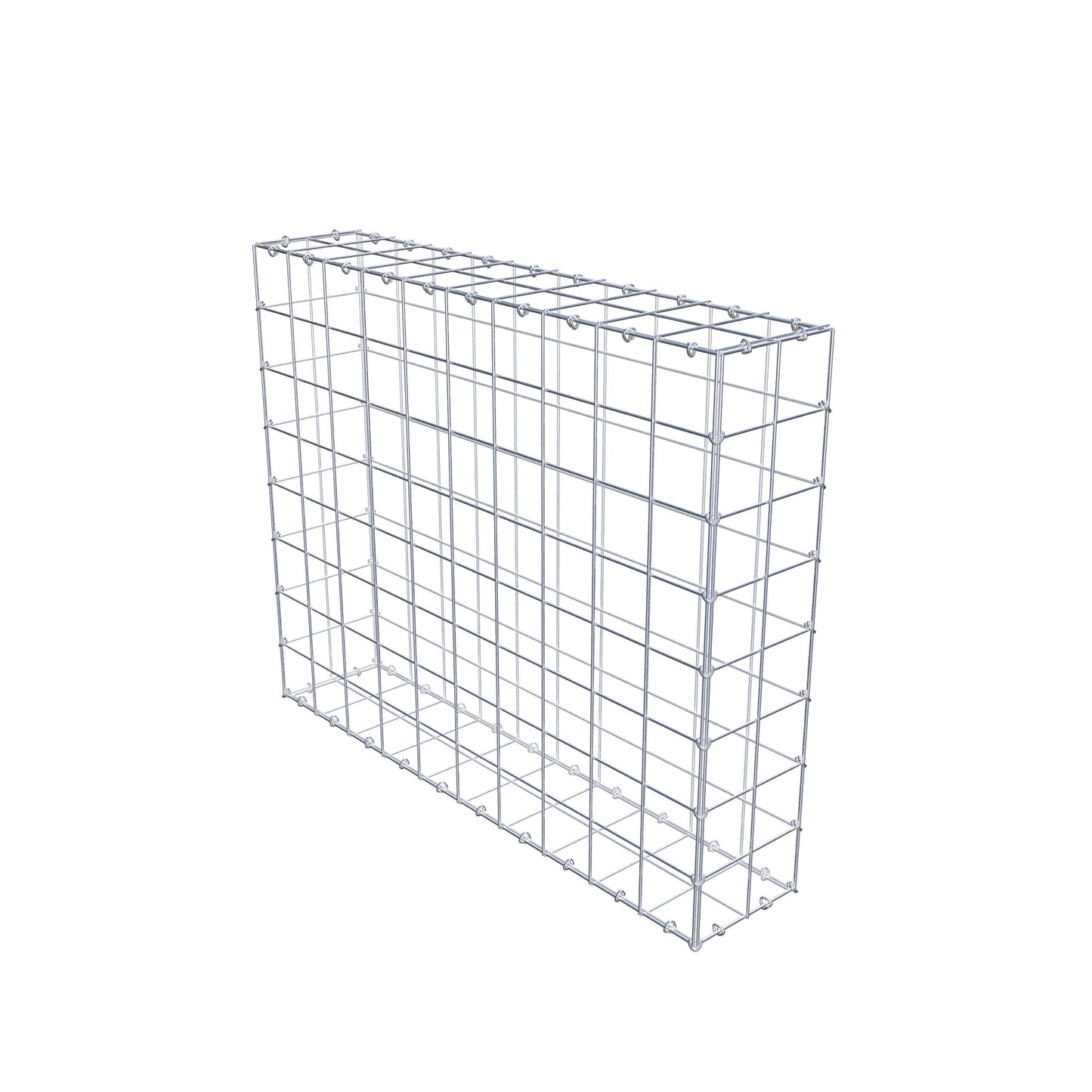 Gabião 100 cm x 80 cm x 20 cm (C x A x P), malhagem 10 cm x 10 cm, anel C