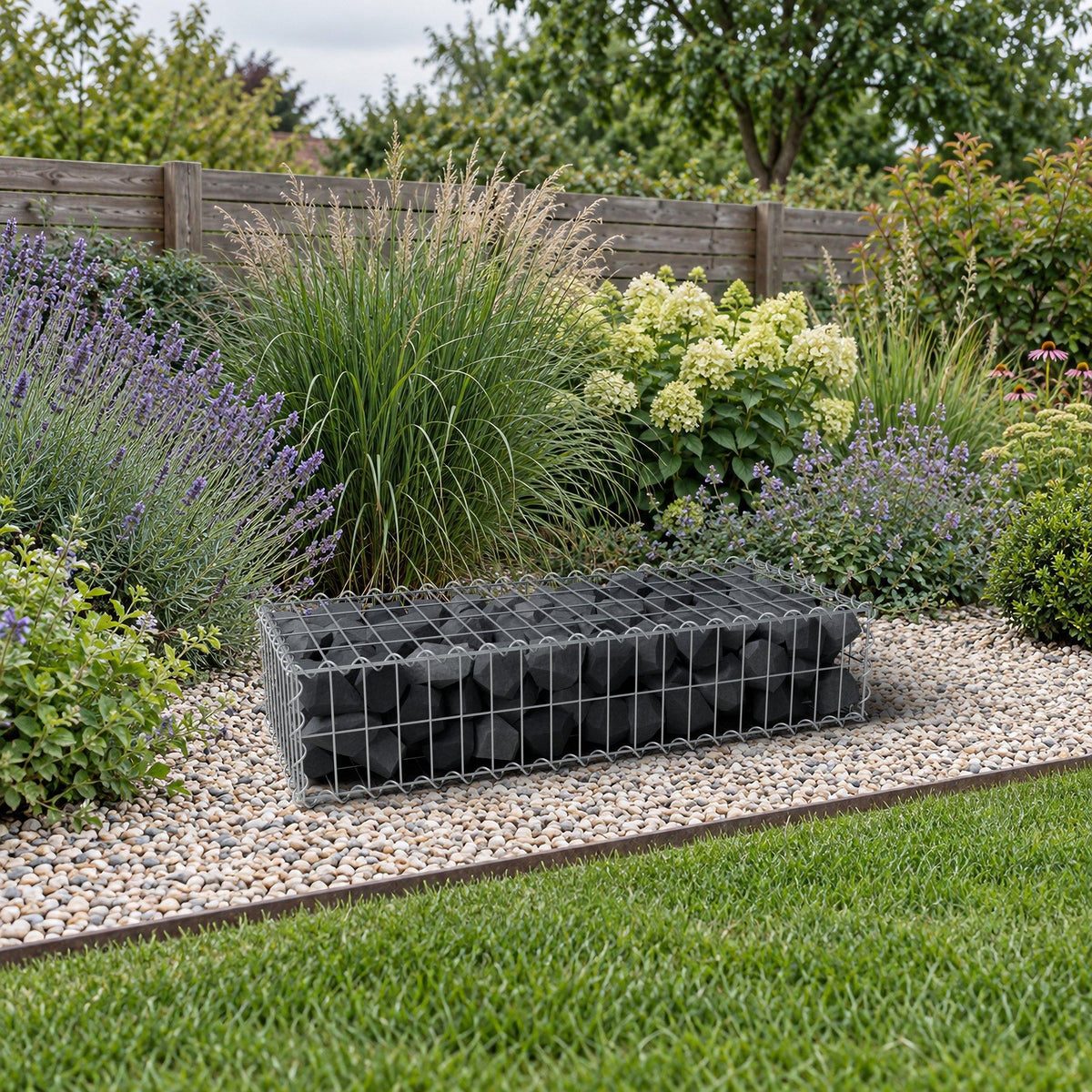Gabion 100 cm x 20 cm x 40 cm (L x H x D), mesh size 5 cm x 10 cm, spiral