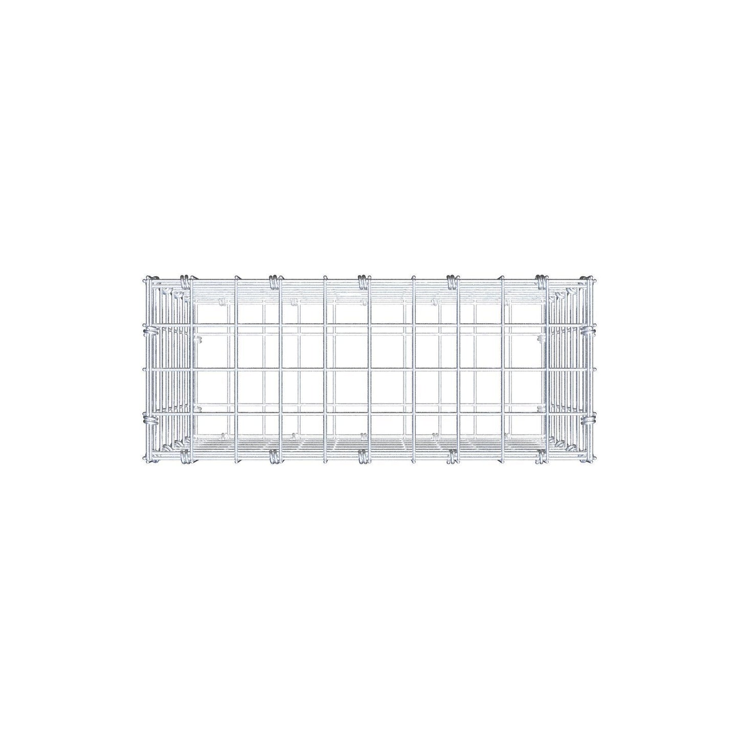 Gabion 50 cm x 40 cm x 20 cm (L x H x D), maskestørrelse 5 x 5 cm, spiralring