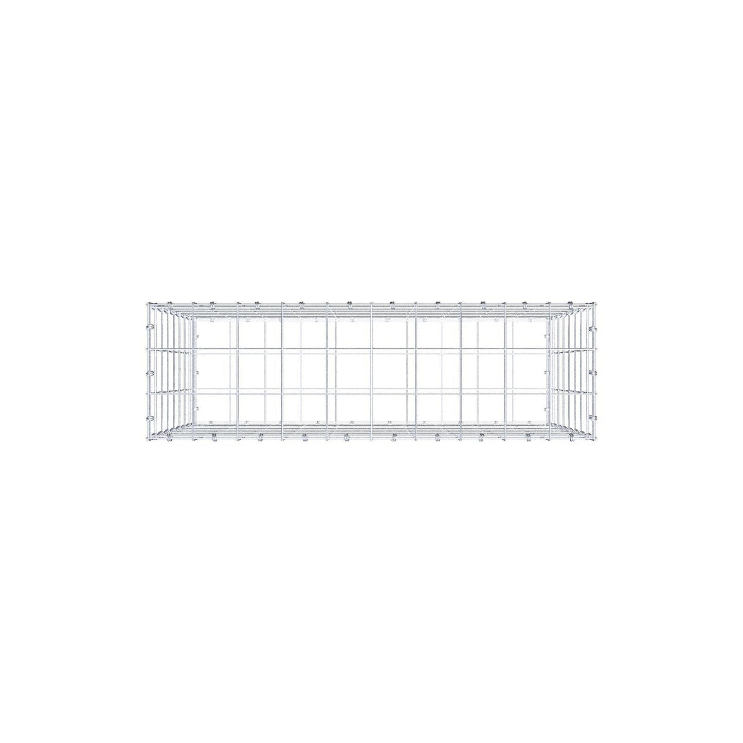 Gabione 100 cm x 80 cm x 30 cm (L x H x T), Maschenweite 10 x 10 cm, Spiralring