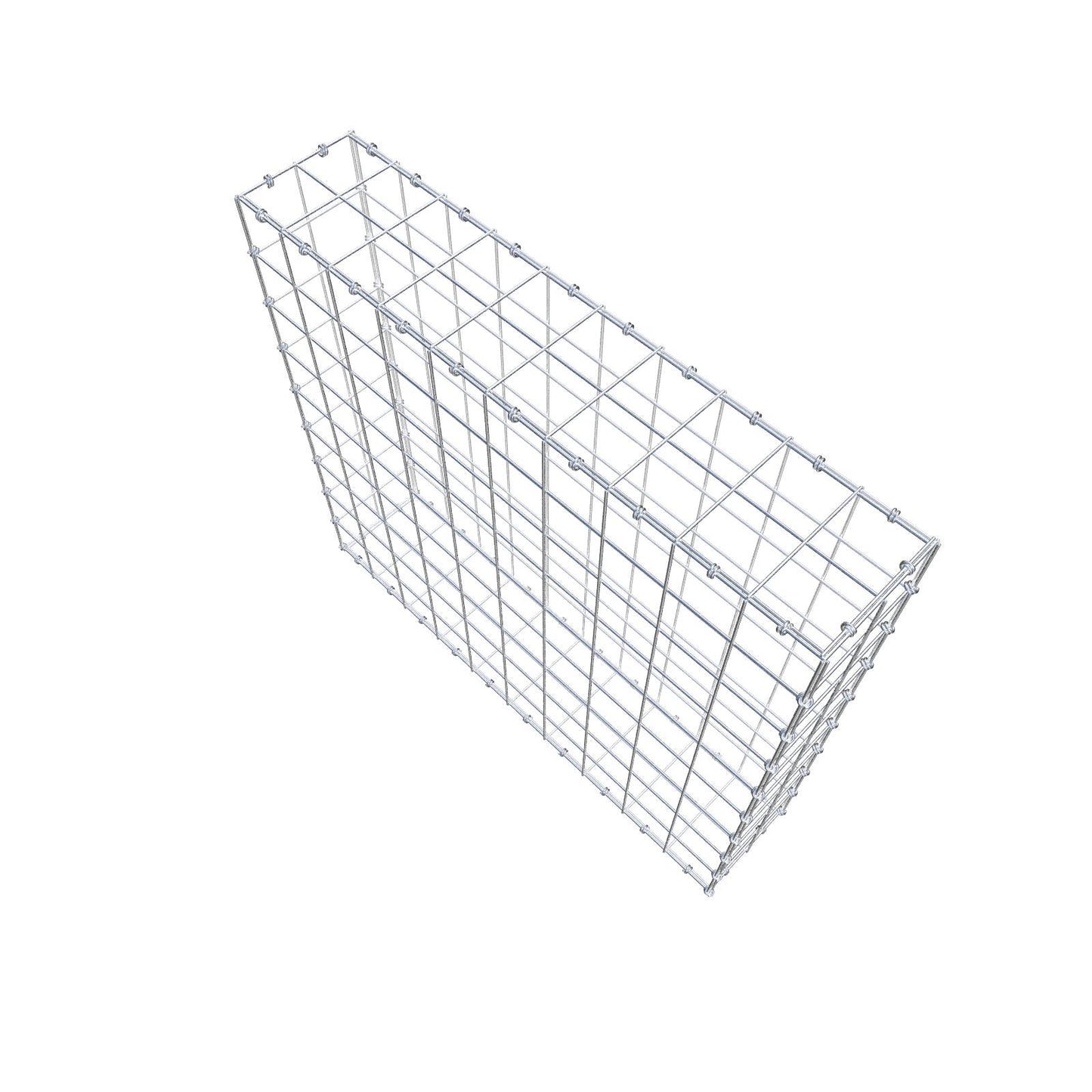 Gabião 100 cm x 90 cm x 20 cm (C x A x P), malhagem 10 x 10 cm, anel espiral