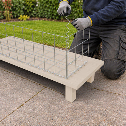 Gabione 100 cm x 30 cm x 30 cm (L x H x T), Maschenweite 10 cm x 10 cm, Spirale