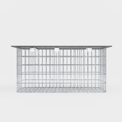 Havebænk 102 x 50 x 32 cm MW 5 x 10 cm varmgalvaniseret, med genbrugsdæksel i antracit