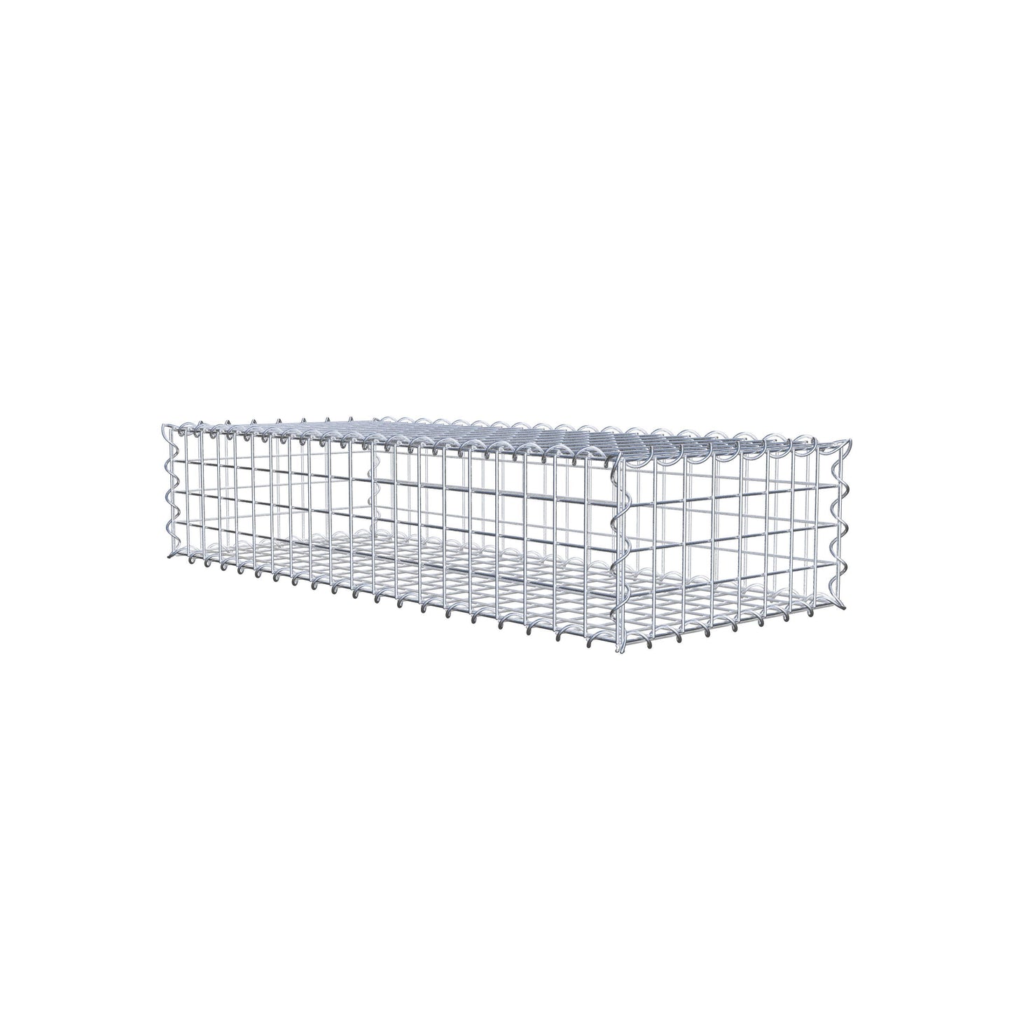 Gabion 100 cm x 20 cm x 40 cm (L x H x P), mailles 5 cm x 5 cm, spirale