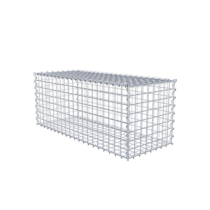 Sæt med 2 gabioner 100 cm x 40 cm x 40 cm (L x H x D), maskestørrelse 5 x 5 cm, spiralformet