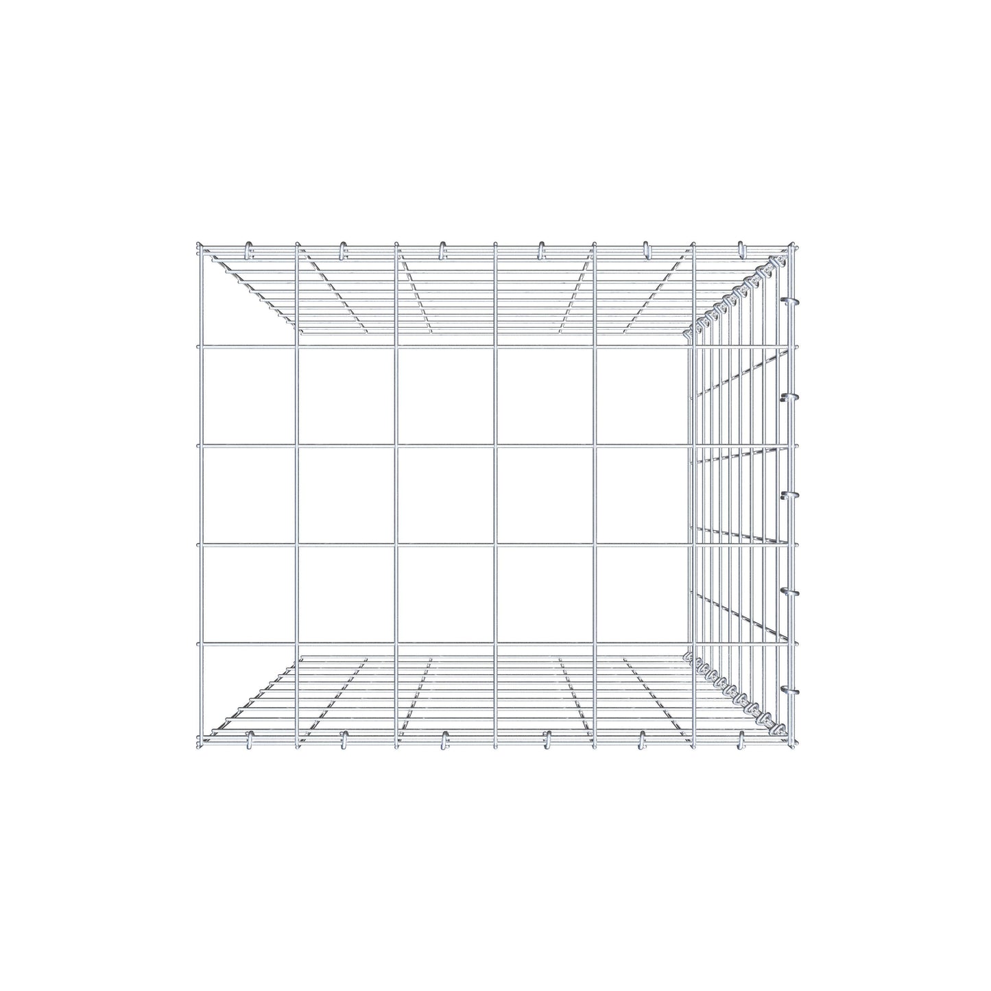 Fourche rapportée type 4 100 cm x 60 cm x 50 cm (L x H x P), mailles 10 cm x 10 cm, anneau C