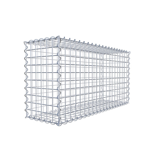 Juego de 2 gaviones de 100 cm x 50 cm x 30 cm (largo x alto x fondo), malla de 5 x 5 cm, en espiral