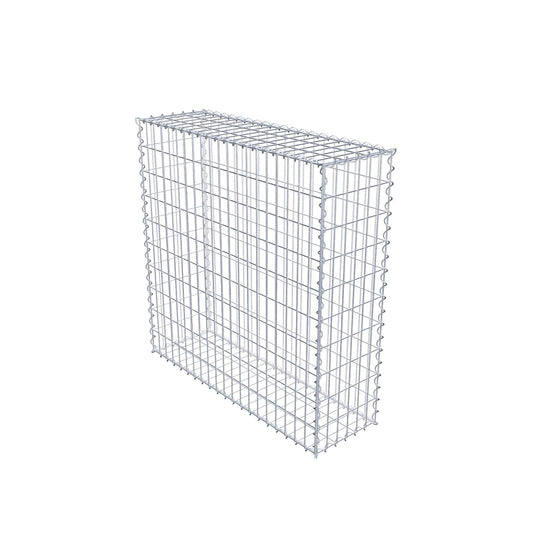 Gabion 100 cm x 100 cm x 30 cm (L x H x D), maskestørrelse 5 cm x 10 cm, spiral