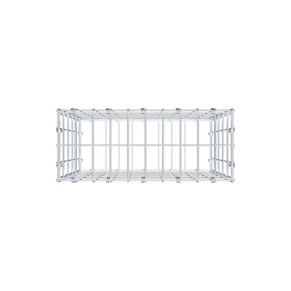 Gabion 50 cm x 50 cm x 20 cm (L x H x P), mailles 5 x 10 cm, anneau en spirale