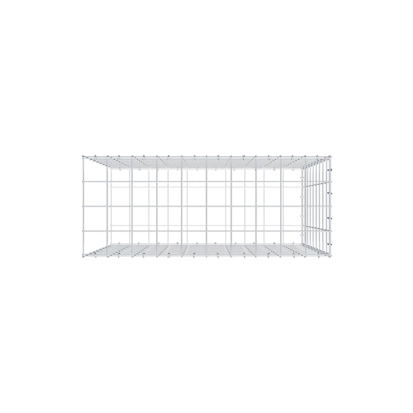 Fourche rapportée type 2 100 cm x 90 cm x 40 cm (L x H x P), mailles 10 cm x 10 cm, anneau C