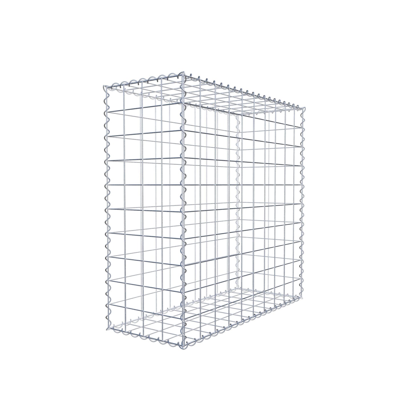 Gabione 100 cm x 100 cm x 40 cm (L x H x T), Maschenweite 10 cm x 10 cm, Spirale