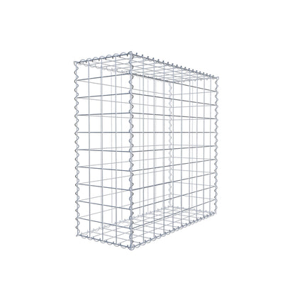 Gabione 100 cm x 100 cm x 40 cm (L x H x T), Maschenweite 10 cm x 10 cm, Spirale