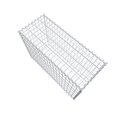 Schanskorf 100 cm x 70 cm x 40 cm (L x H x D), maaswijdte 5 cm x 10 cm, spiraalvormig