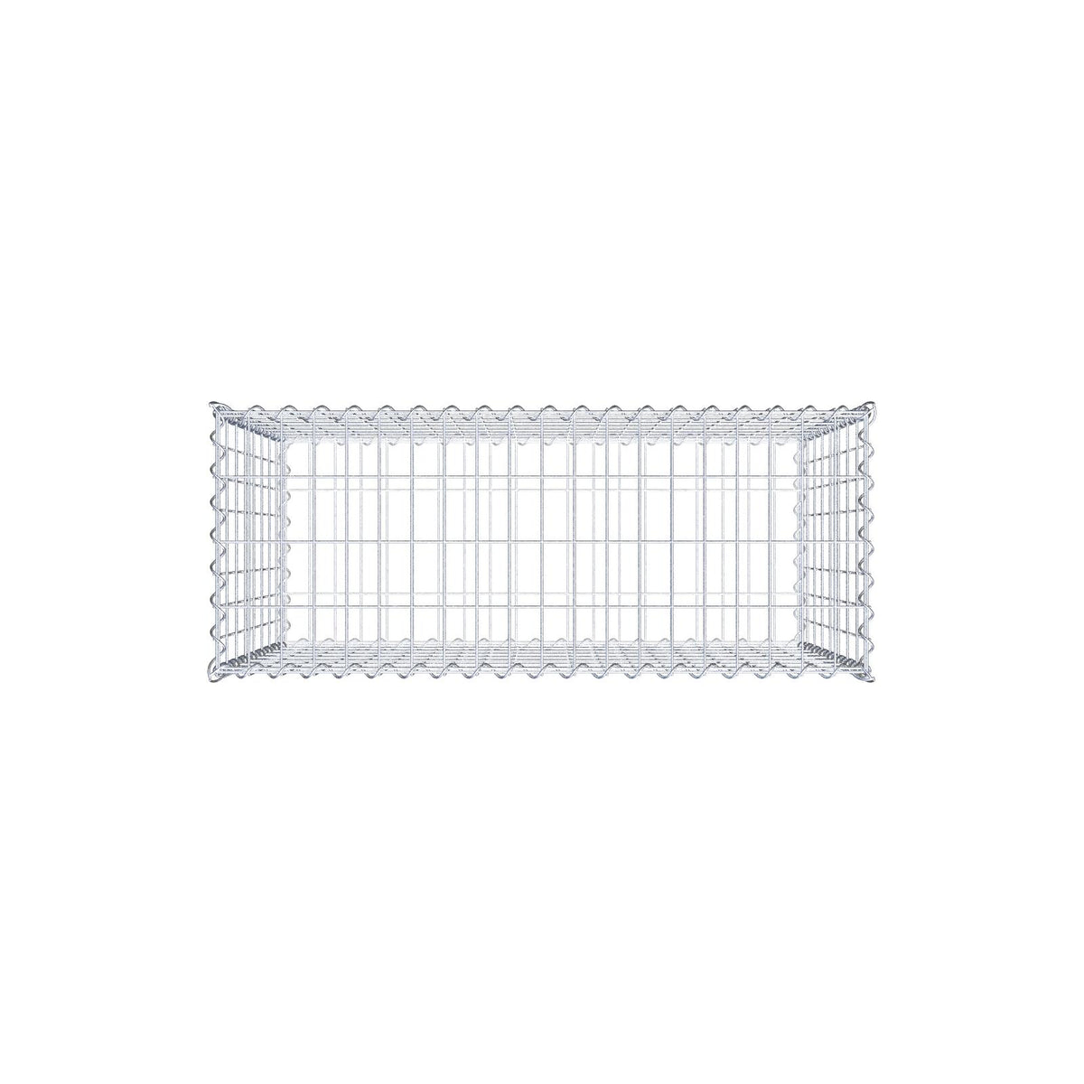 Gabion 100 cm x 80 cm x 40 cm (L x H x D), maskestørrelse 5 cm x 10 cm, spiral
