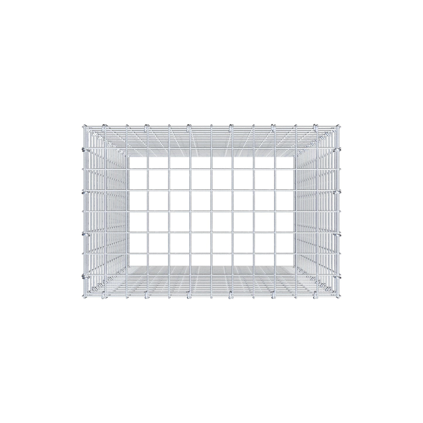 Type 3 oplegkorf 100 cm x 60 cm x 40 cm (L x H x D), maaswijdte 5 cm x 5 cm, C-ring