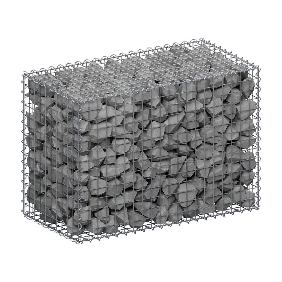 Gabbione 100 cm x 70 cm x 50 cm (L x H x P), maglia 5 cm x 5 cm, spirale