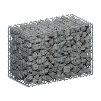 Gabbione 100 cm x 70 cm x 50 cm (L x H x P), maglia 5 cm x 5 cm, spirale
