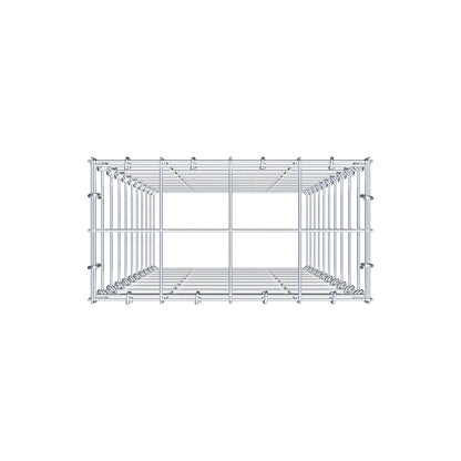 Type 3 oplegkorf 100 cm x 40 cm x 20 cm (L x H x D), maaswijdte 10 cm x 10 cm, C-ring