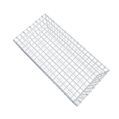 Gavión 100 cm x 40 cm x 50 cm (L x A x P), luz de malla 5 cm x 10 cm, anillo en C