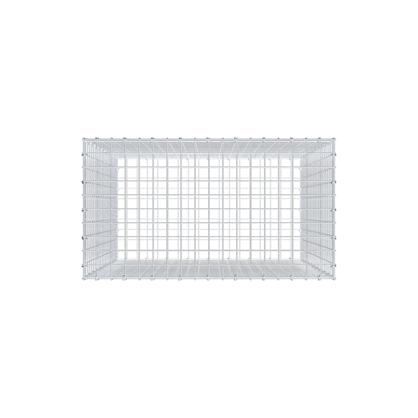 Gabião 100 cm x 90 cm x 50 cm (C x A x P), malhagem 5 cm x 5 cm, anel C