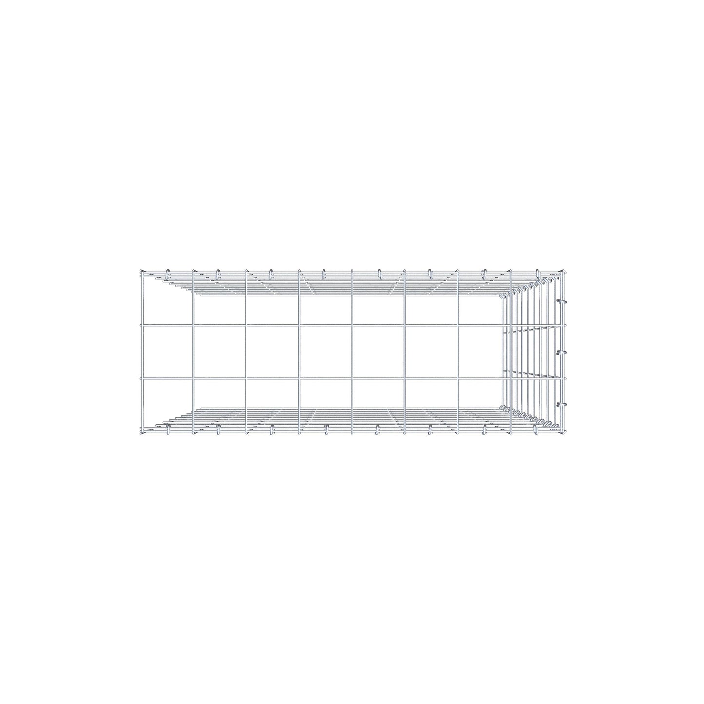 Gabbione aggiuntivo tipo 4 100 cm x 80 cm x 30 cm (L x H x P), maglia 10 cm x 10 cm, anello a C