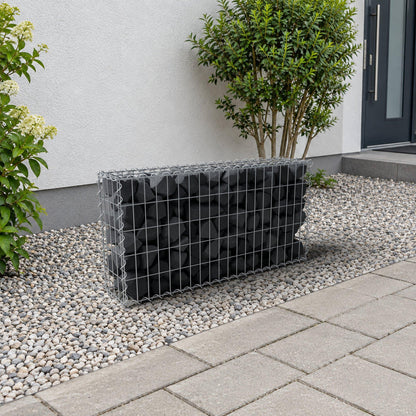 Gabione 100 cm x 50 cm x 20 cm (L x H x T), Maschenweite 5 cm x 10 cm, Spirale