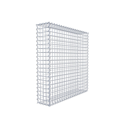 Juego de 2 gaviones de 100 cm x 100 cm x 20 cm (largo x alto x fondo), malla de 5 x 5 cm, en espiral