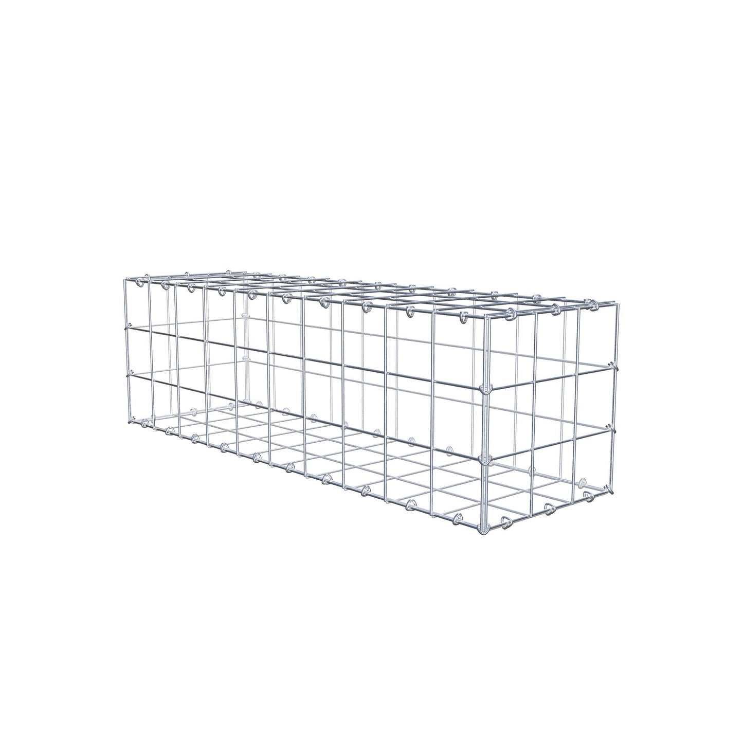 Gabbione 100 cm x 30 cm x 30 cm (L x H x P), maglia 10 cm x 10 cm, anello a C