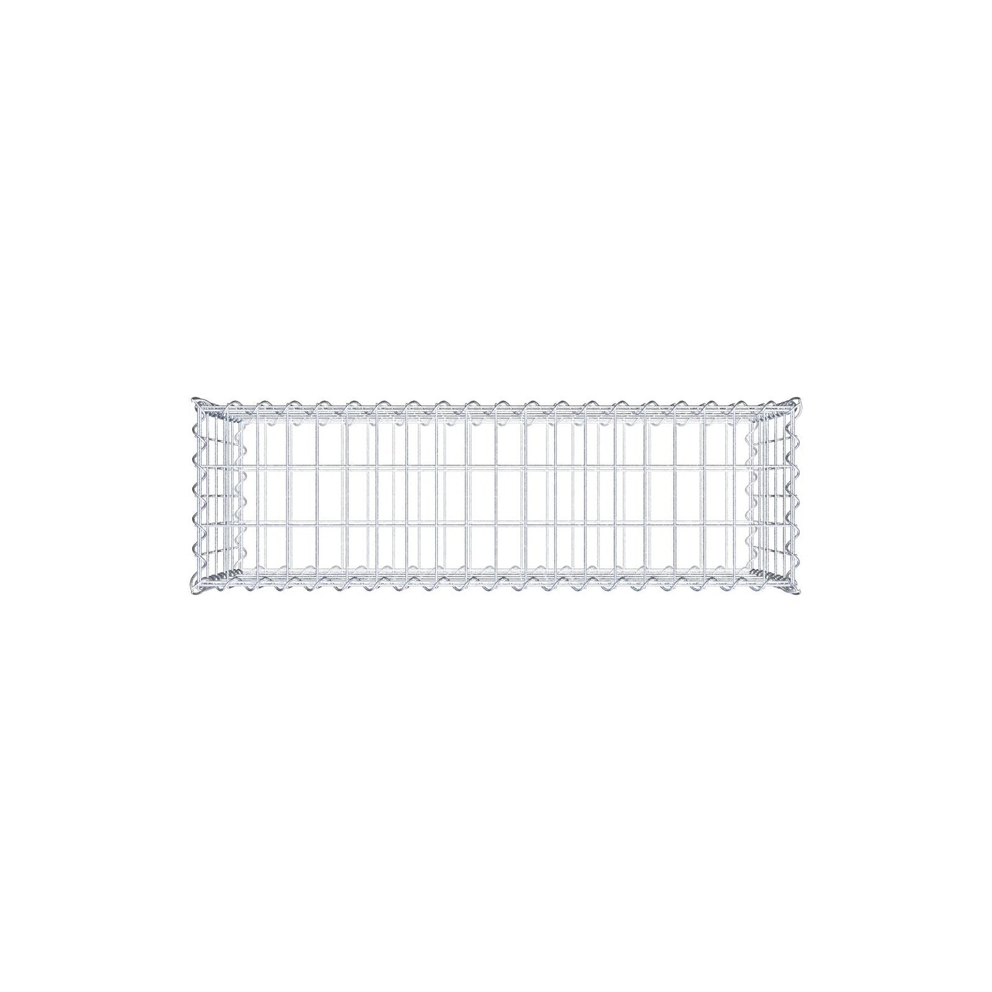 Sats med 2 gabioner 100 cm x 50 cm x 30 cm (L x H x D), maskstorlek 5 x 10 cm, spiral